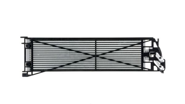 Radiator racire ulei motor, termoflot Bmw X5 (G05) 18-, X6 (G06) 19-, X7 (G07) 19-, motor: 3.0 R6 T, radiator transmisie; cu plastic protective cover, 553x151x20, OEM/OES (Mahle), miez si rezervor din aluminiu brazat, 17218642748