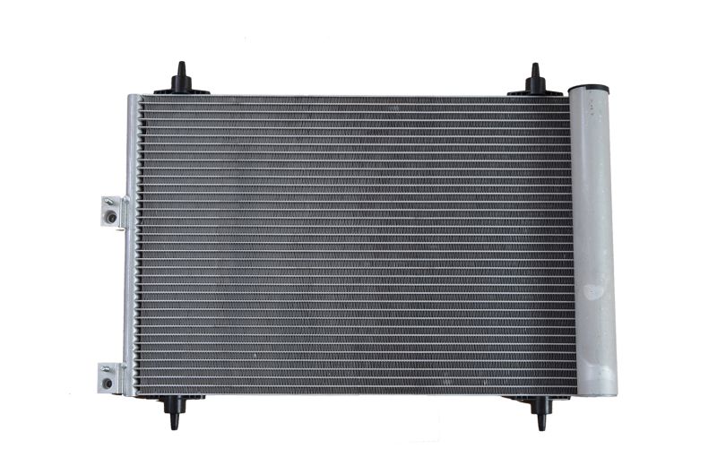 Condensator climatizare AC Citroen Berlingo 02-08, Berlingo 08-18, Xsara Picasso 99-10; Peugeot Partner 02-08, Partner 08-, motor: 1.6 HDI, Condensator cu uscator integrat , 550 (510)x358x16, miez si rezervor din aluminiu brazat, 6455CN; 9645964780