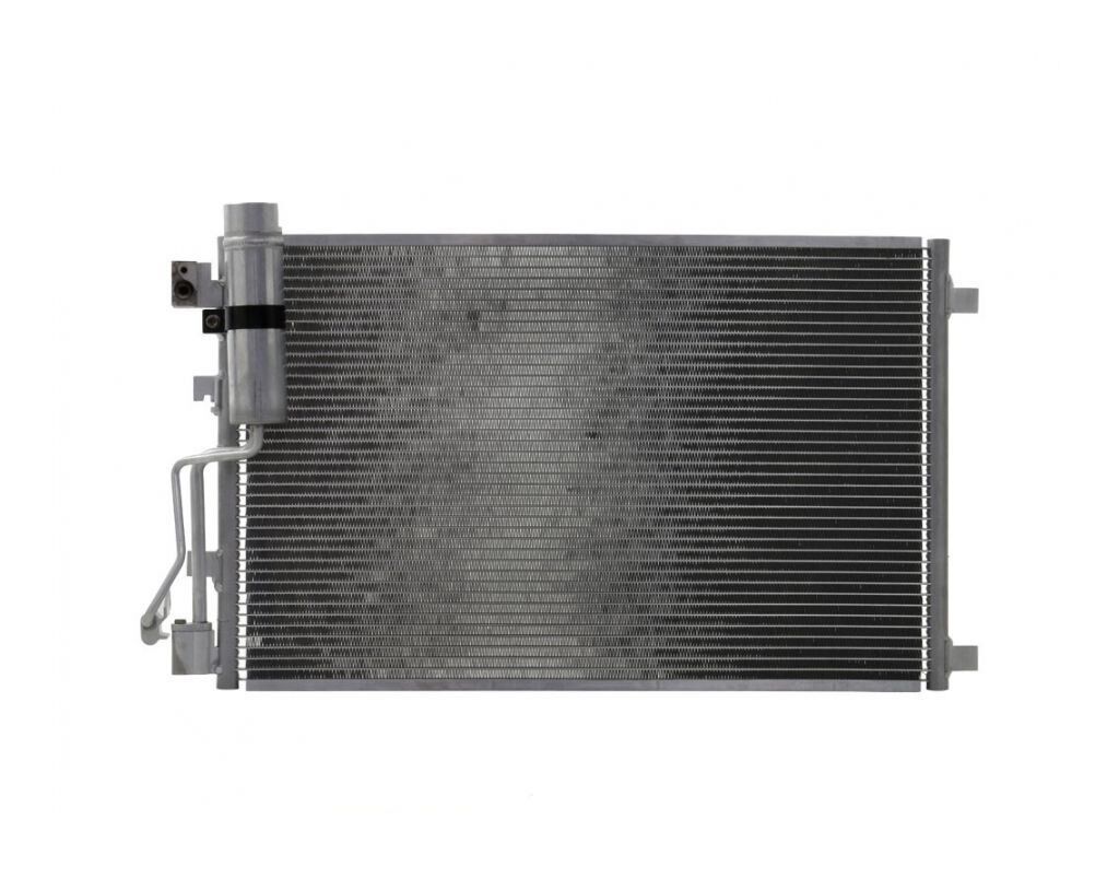 Condensator climatizare AC Nissan Qashqai 07-13, motor: 1.5 dci, Condenser fara uscator , 645(608)x400(378)x16, miez si rezervor din aluminiu brazat, 92100JD500; 92100JD50A