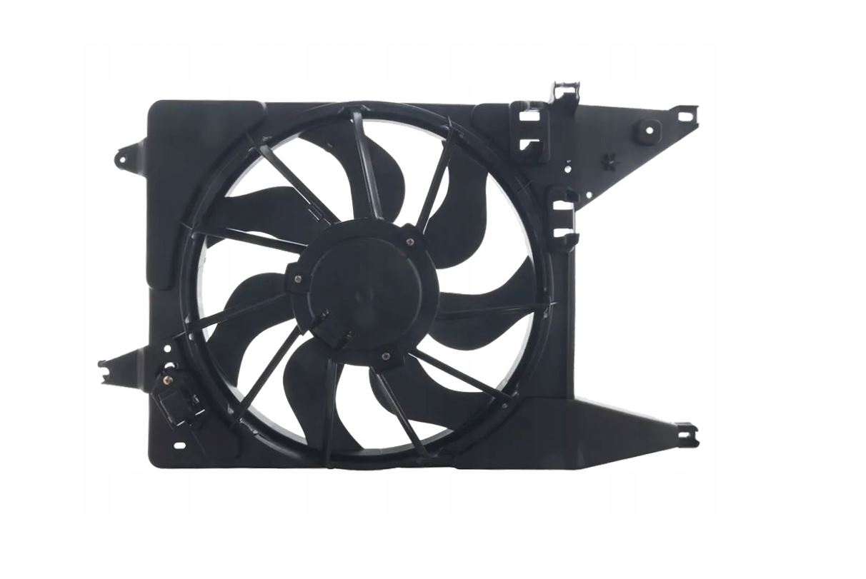 Ventilator radiator Dacia Logan 04-08, Logan 08-12, Sandero 08-12, motor: 1.4, 1.5 dci, 1.6, tip Bosch; cu pre-resistor , 320 W; 380 mm; (2+2) pini, OE, 214727807R; 6001550709
