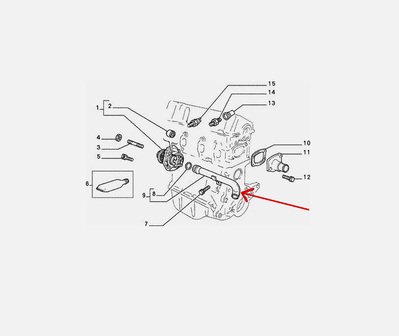 Furtun radiator Fiat Cinquecento 91-98, Panda 03-12, Panda 80-02, Punto 93-99, Tipo 88-96, Uno 83-02; Lancia Y10/Autobianchi Y10 85-95, motor: 1.1, Metal, 7545122; 7634934
