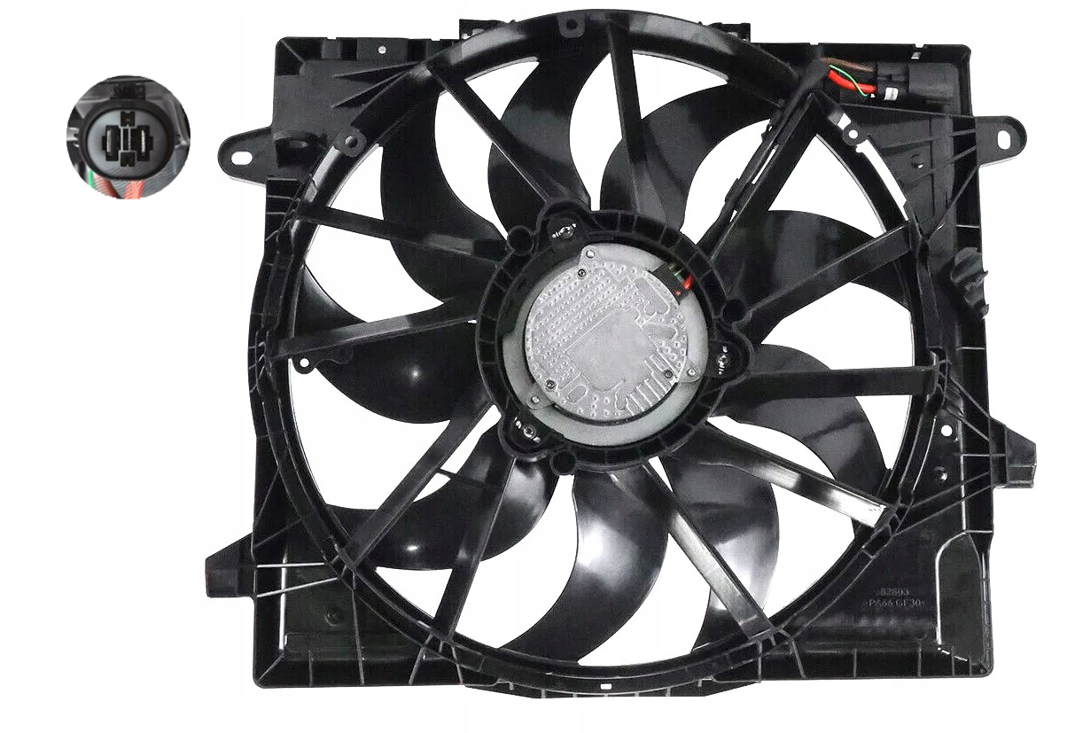 Ventilator radiator Jeep Wrangler 18-, motor: 2.0 Plug-In Hybrid, 2.0 T, 3.6 V6, PHEV, 515 mm; 3 pini, 68272755AB; 68272755AC