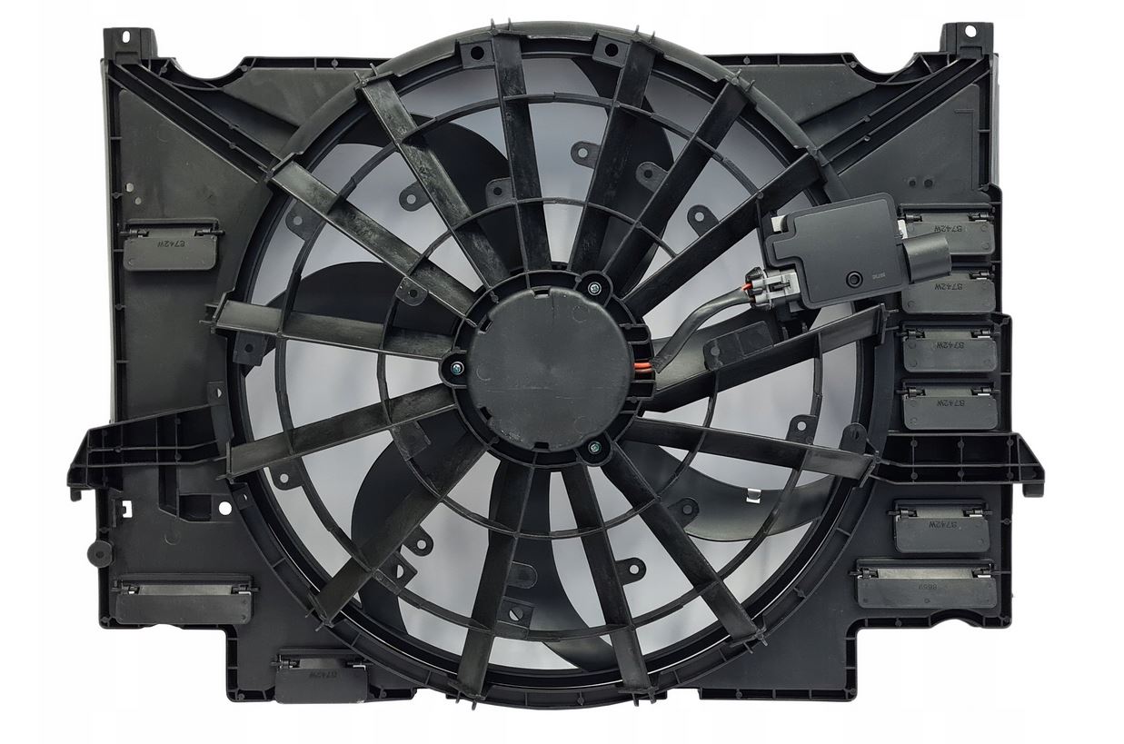 Ventilator radiator Jaguar Xe 15-, Xf 15-, motor: 2.0 d, 2.0 T, 3.0 V6 Supercharged, cu modul electronic, 520 mm; 4 pini, T2H1831; T2H20465