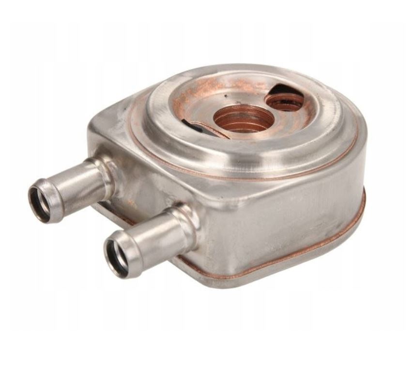 Radiator racire ulei motor, termoflot Hyundai Accent 00-06, Elantra 00-06, Getz 02-11, Matrix 01-10, Santa Fe 00-06, Trajet 99-08, Tucson 04-10; Kia Carens 02-06, Cerato 04-08, Sportage 05-10, motor: 1.5 CRDI, garnituri incluse, 2641027000