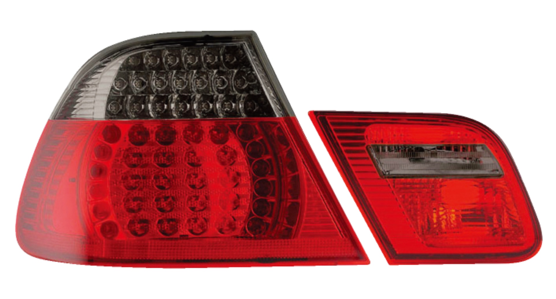 Set lampi spate, stopuri Bmw Seria 3 (E46), Coupe/Cabrio 03.2003-09.2006, montare spate, stanga+dreapta, LED; rosu-fumuriu; TUNING, EAGLE EYES