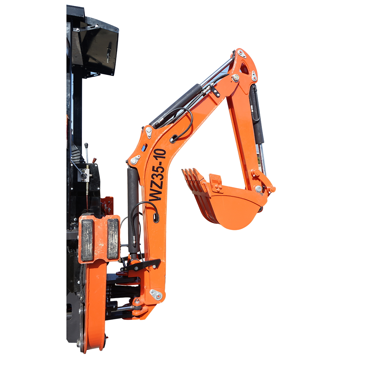 Buldoexcavator 3,5T, motor diesel 36.8kW, 2400RPM, 5600x1680x2730mm
