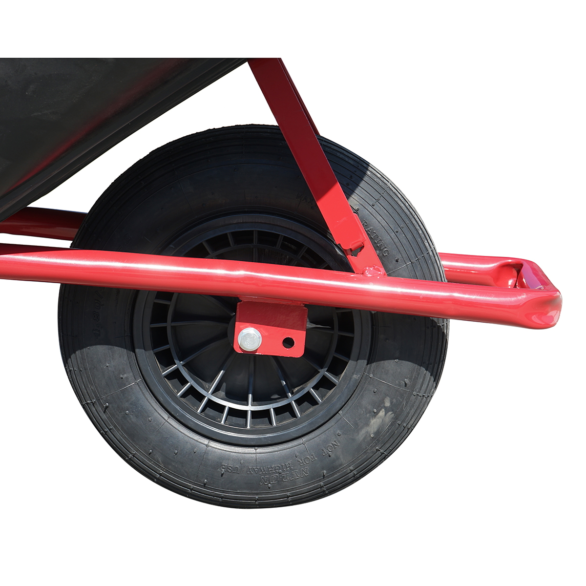 Roaba THOR cuva plastic 80 L, sarcina maxima 150 kg, cuva 900x670/625x255 mm, roata pneumatica 350/8 cu janta plastic, cadru metalic