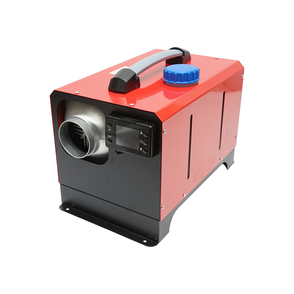 Sirocou incalzitor stationar silentios portabil THOR 12-24-220V 5KW Diesel, display LCD, telecomanda 30 m, bujie incandescanta Kyocera, rezervor 5L, 370x265x250 mm, 9.8 Kg