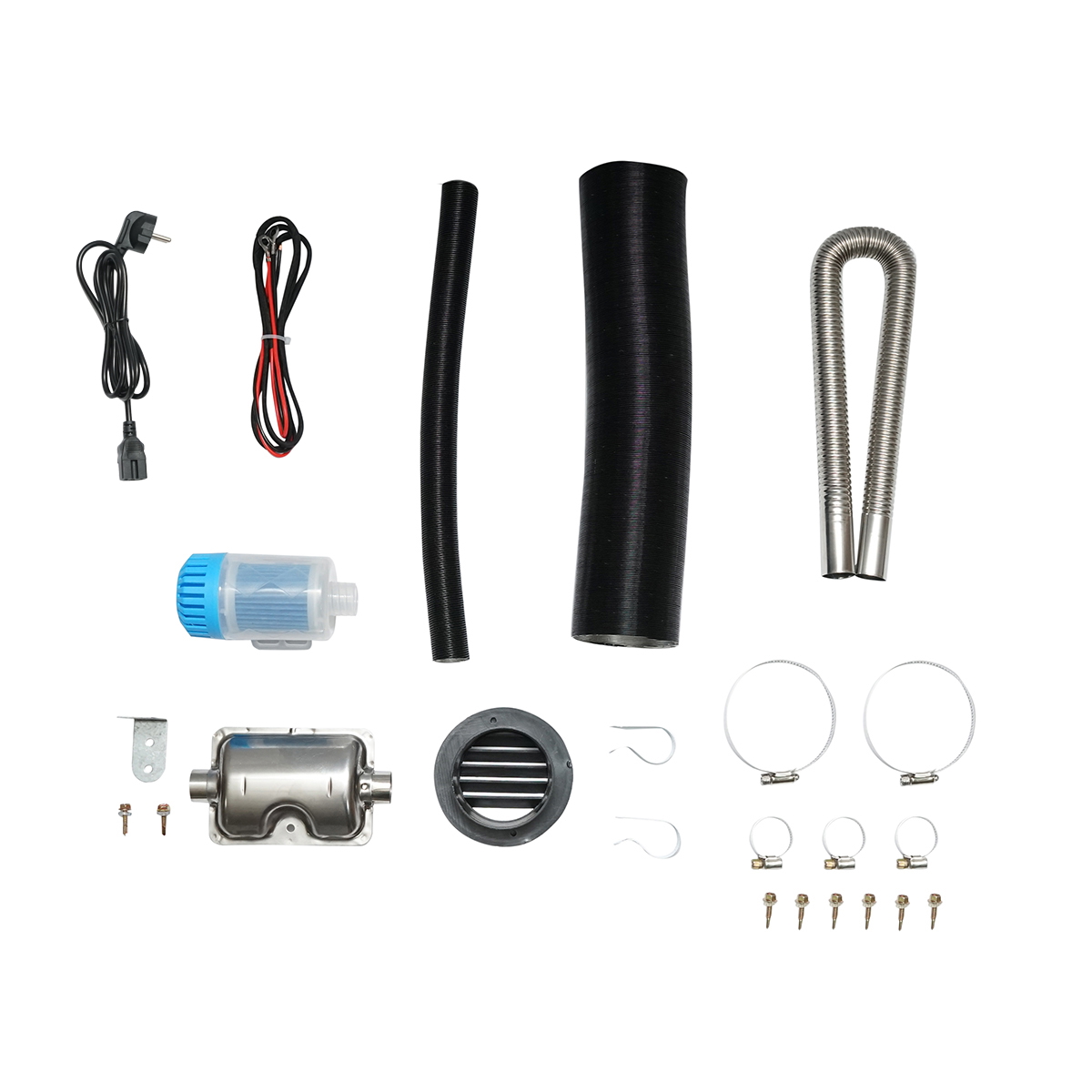 Sirocou incalzitor stationar silentios portabil THOR 12-24-220V 5KW Diesel, display LCD, telecomanda 30 m, bujie incandescanta Kyocera, rezervor 5L, 370x265x250 mm, 9.8 Kg