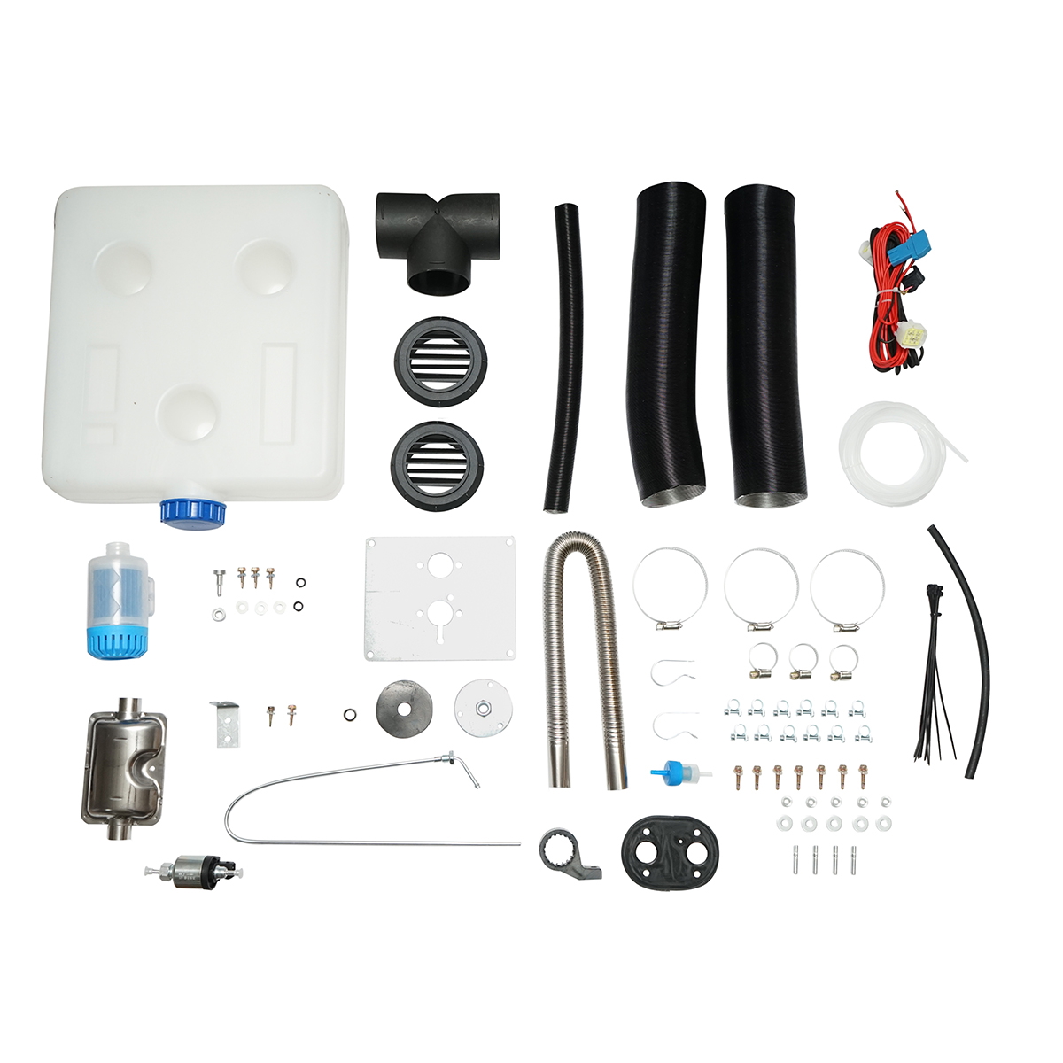 Incalzitor stationar THOR 12-24V 5KW Diesel, carcasa Aluminiu 340x150x115 mm, display LCD, telecomanda 30 m, bujie incadescenta Kyocera, consum 0.12-0.54 L/h, rezervor 5 L