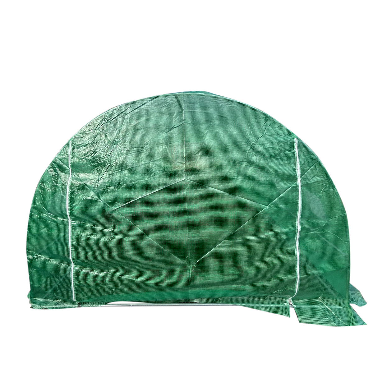 Solar de gradina 1200x300x200 cm cu sistem irigare, folie PE verde cu plasa 140 g/mp UV, structura TEAVA OTEL GALVANIZAT 25 mm, grosime 0.7 mm, 24 ferestre cu plasa anti-insecte, 2 usi, 12 camere