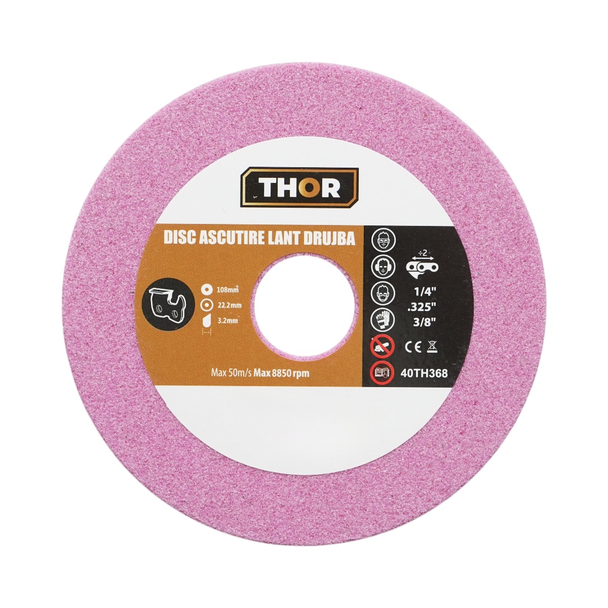 Disc ascutire lant drujba 108x22.2x3.2mm, viteza 8850rpm THOR