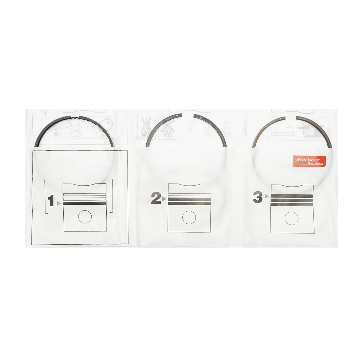 Segmenti motor FIAT, UTB U-445 R2 fi 95,8 2,5+2,5+5,5mm pentru 1 piston, Breckner Germany