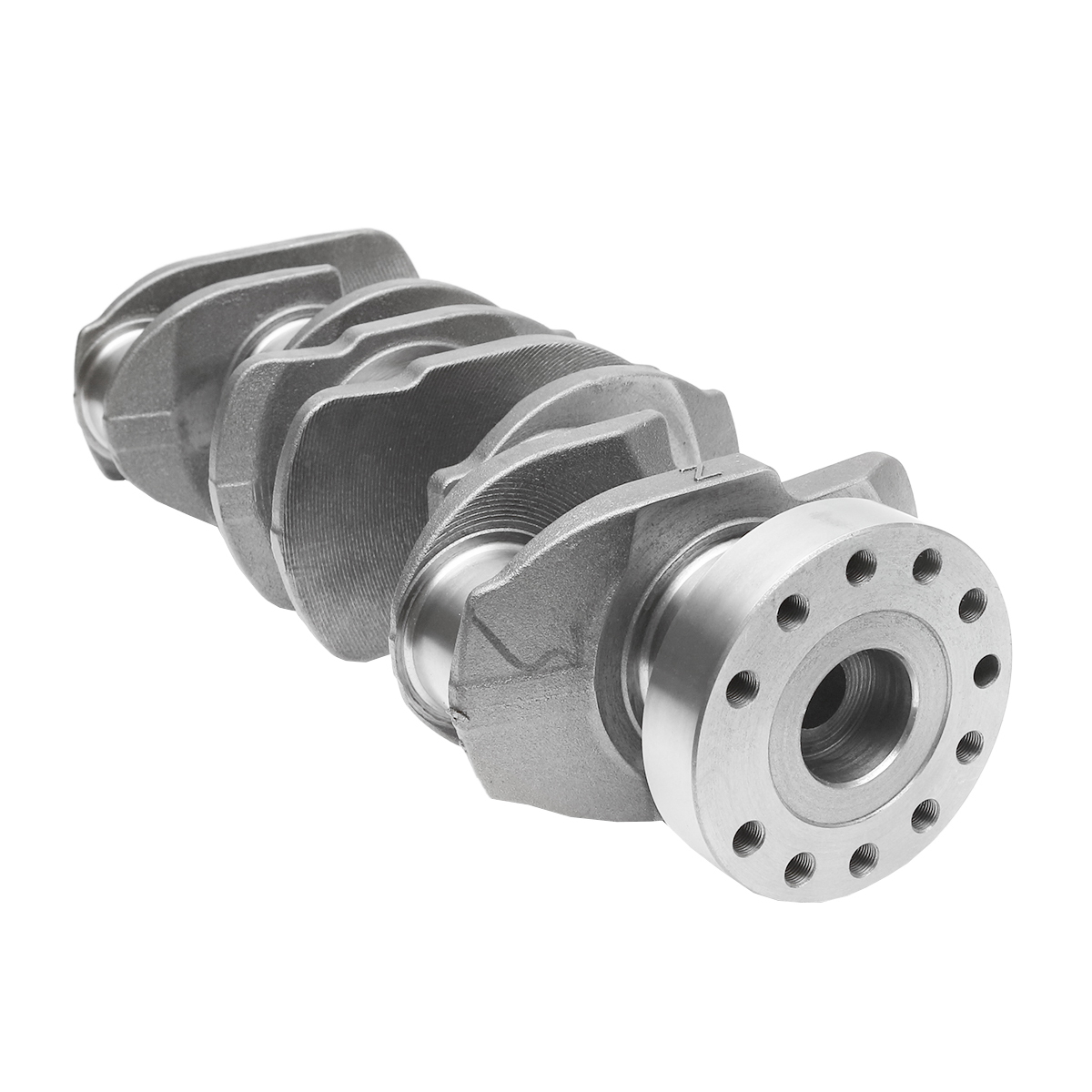 Arbore motor vibrochen Perkins 4 cilindri pentru Massey Ferguson, Landini, JCB - OEM 4227066M91, 3637401M91, ZZ90081, 02101825, 31315985 - Lungime 620 mm, flansa 133.5 mm, 10+1 gauri - Breckner Germany