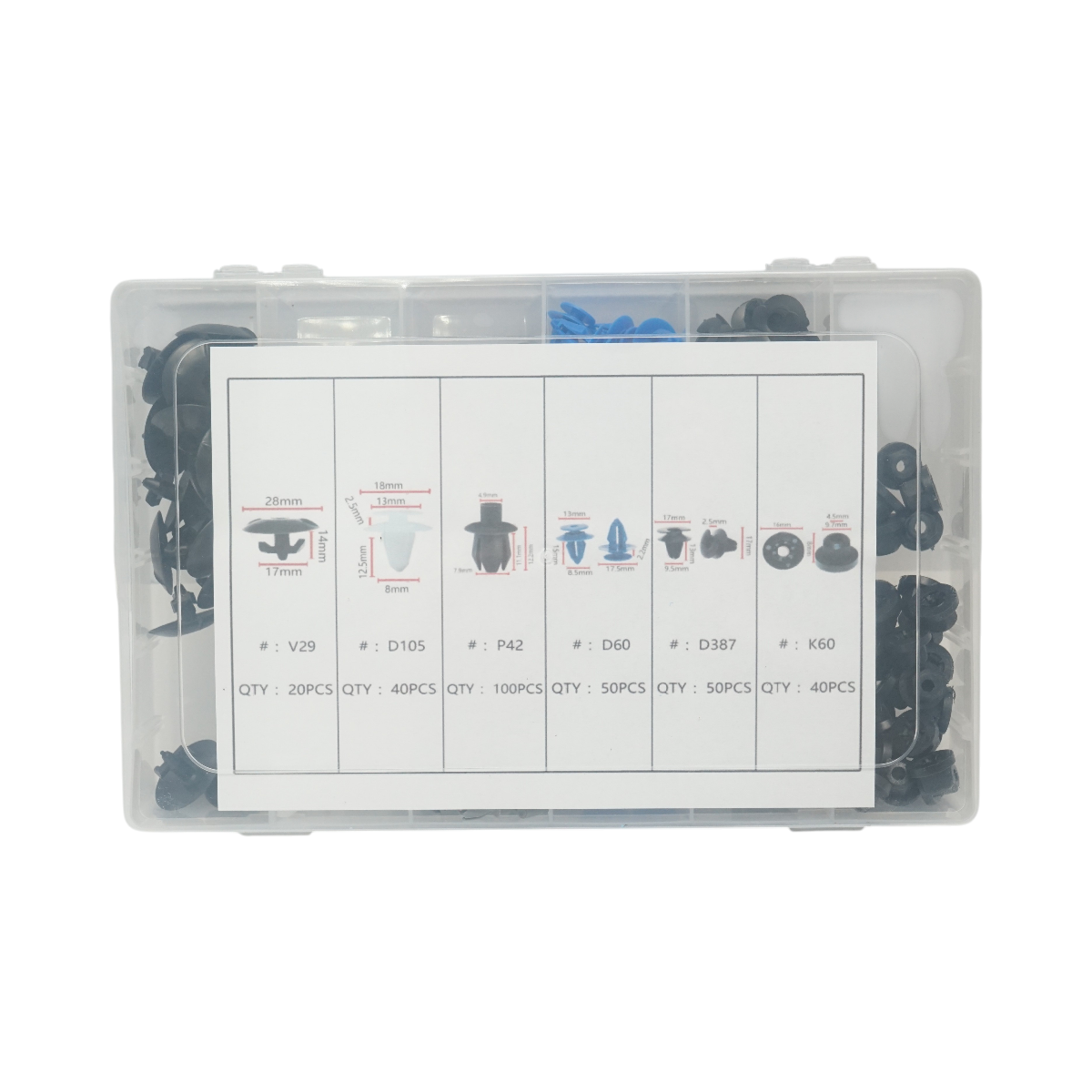 Trusa clipsuri plastic auto Opel, 300 piese