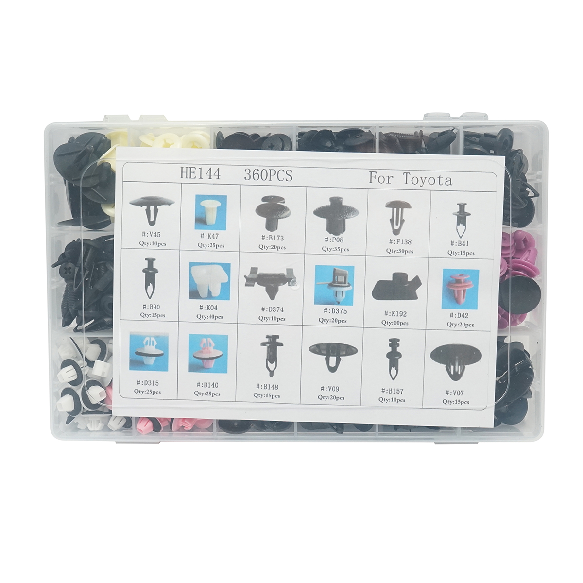 Trusa clipsuri plastic auto Toyota, Lexus - 360 piese