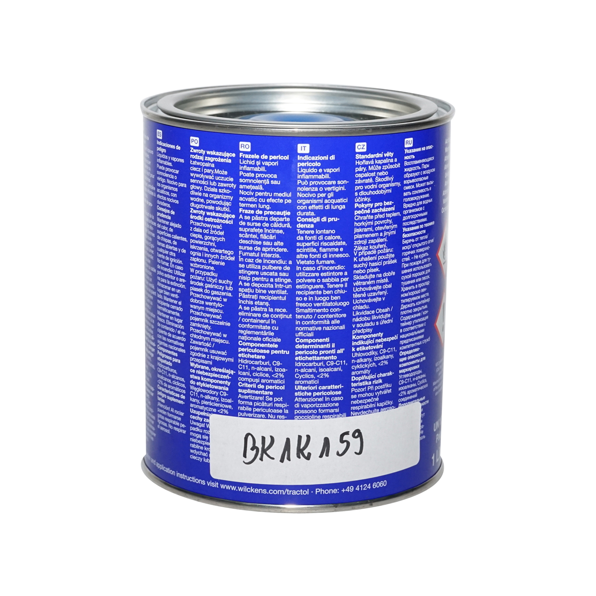 Vopsea auto albastru tip Ford 1L Tractol, VOC 840 g/L