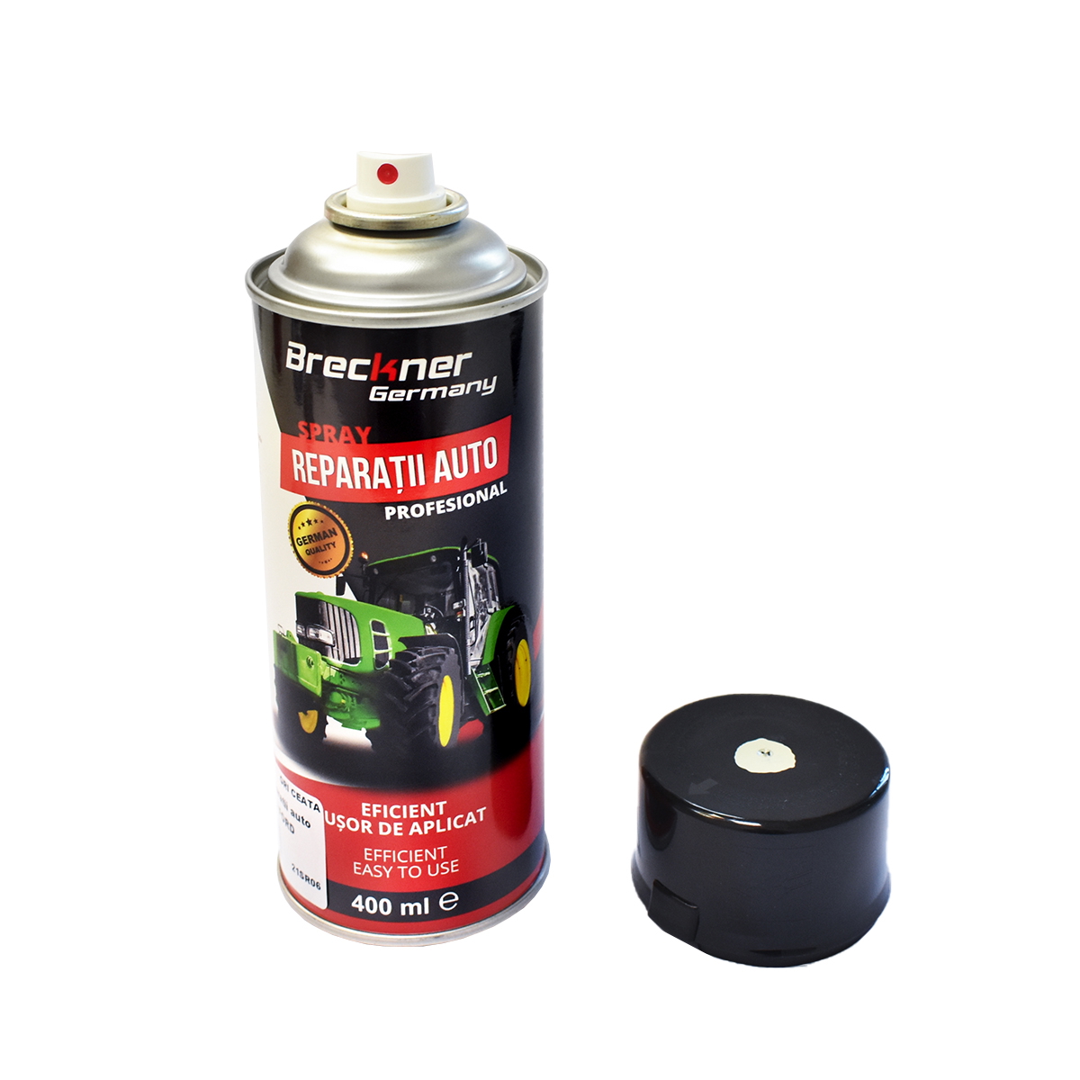 Spray vopsea verde pentru reparatii auto tip Amazone, vopsea alchidica pentru suprafete metalice, Breckner Germany