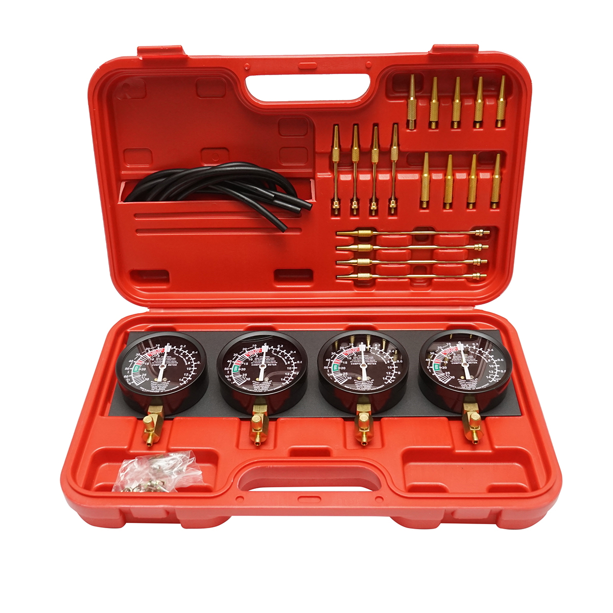 Trusa sincronizare injectie, carburatoare cu 4 manometre si adaptoare Breckner Germany