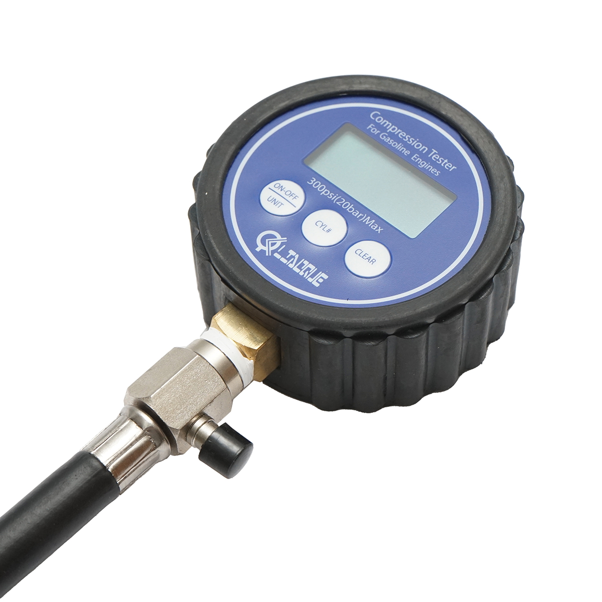 Trusa tester presiune digital motoare diesel Breckner Germany 0-20,7 bar (0-300 PSI), manometru cu afisaj LCD, adaptoare pentru sisteme alimentare diesel joasa presiune