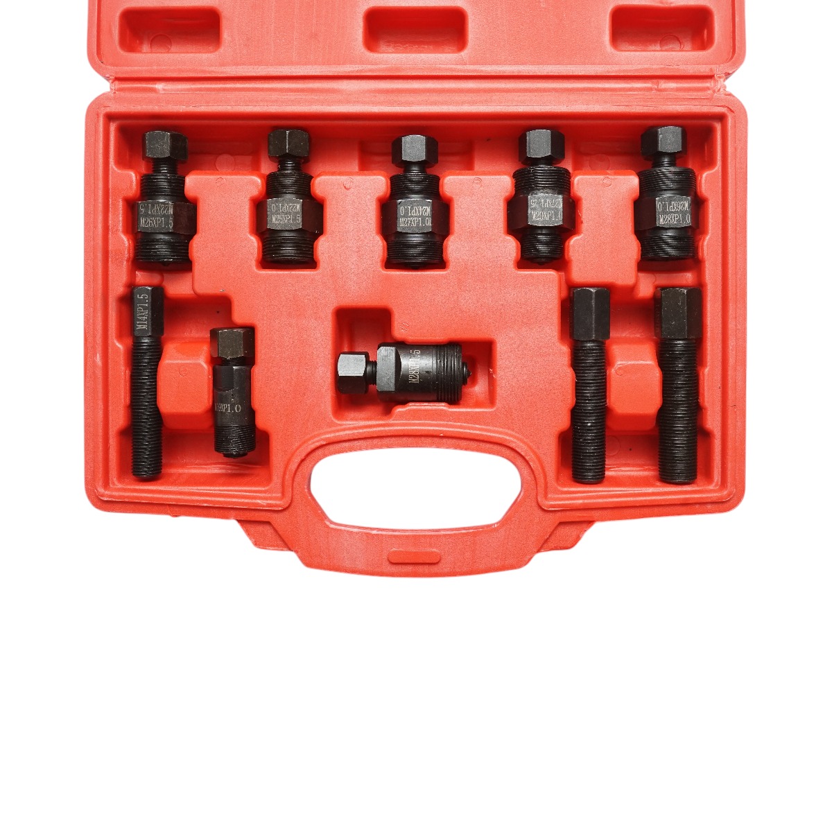 Trusa demontare volanta auto-moto 10 piese Breckner Germany, extractoare M14xP1.5, M19xP1.0, M20xP1.0, M22xP1.0/M22xP1.5, M24xP1.0, M25xP1.5, M26xP1.0/M26xP1.5, M27xP1.25/M27xP1.0, M28xP1.0/M28xP1.5