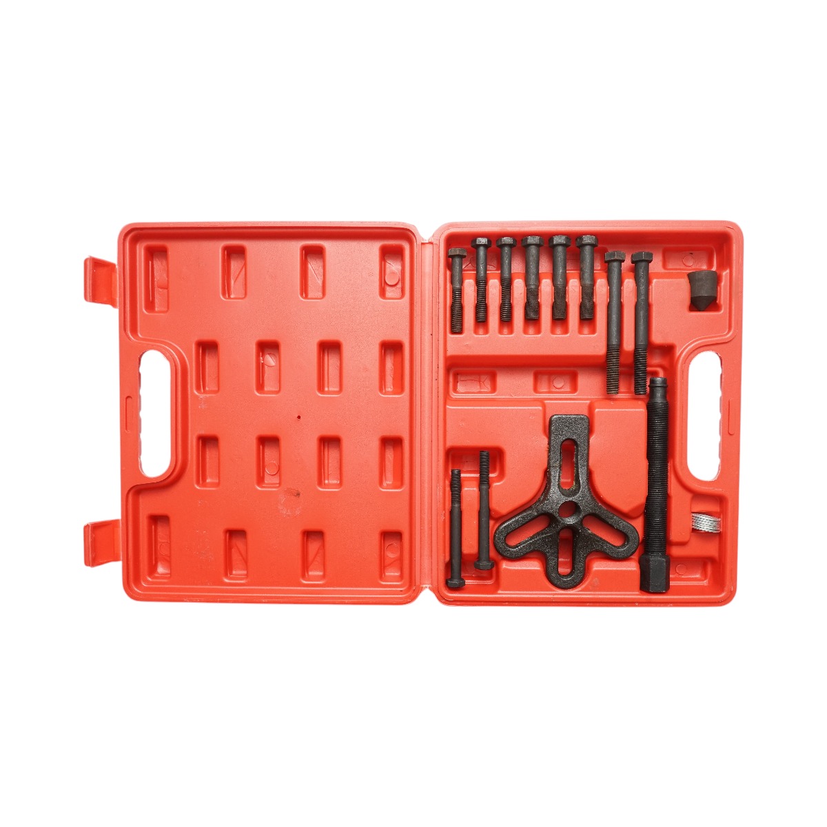 Trusa extractor volan directie Breckner Germany, 13 piese, platou fixare 35-85 mm, varf rotativ 3/4 inch, surub presiune 5 inch