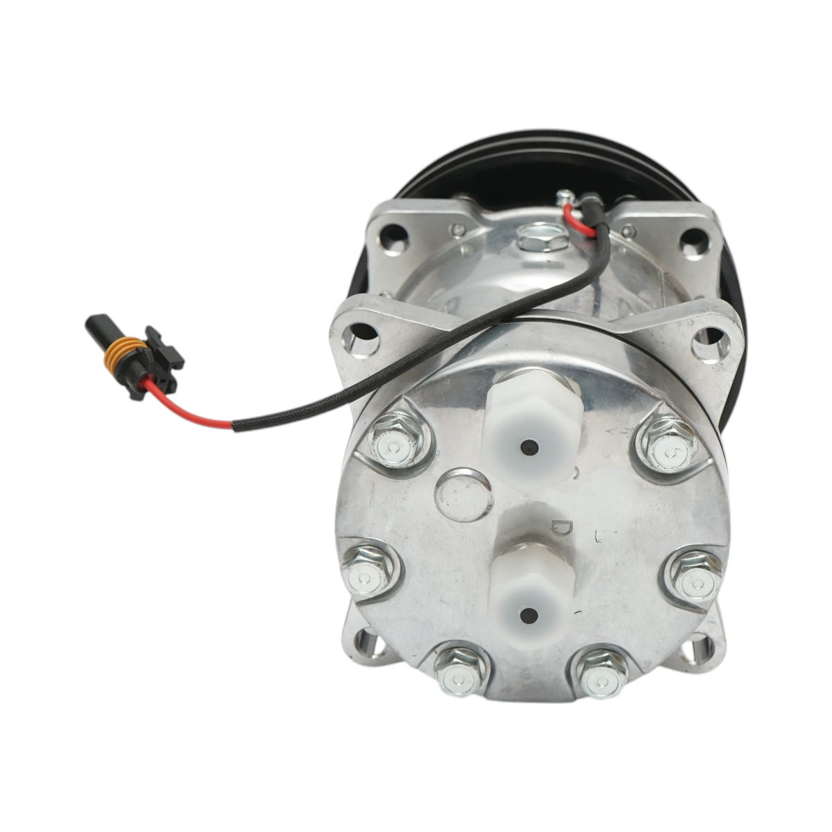 Compresor clima A/C Deutz-Fahr OEM 04411400, 04437338, 1324240 Breckner Germany, 12 V, fulie 148 mm, 2 caneluri, pentru Agrofarm si Agrotron (inclusiv 4, 6, K, MKIII, TTV)