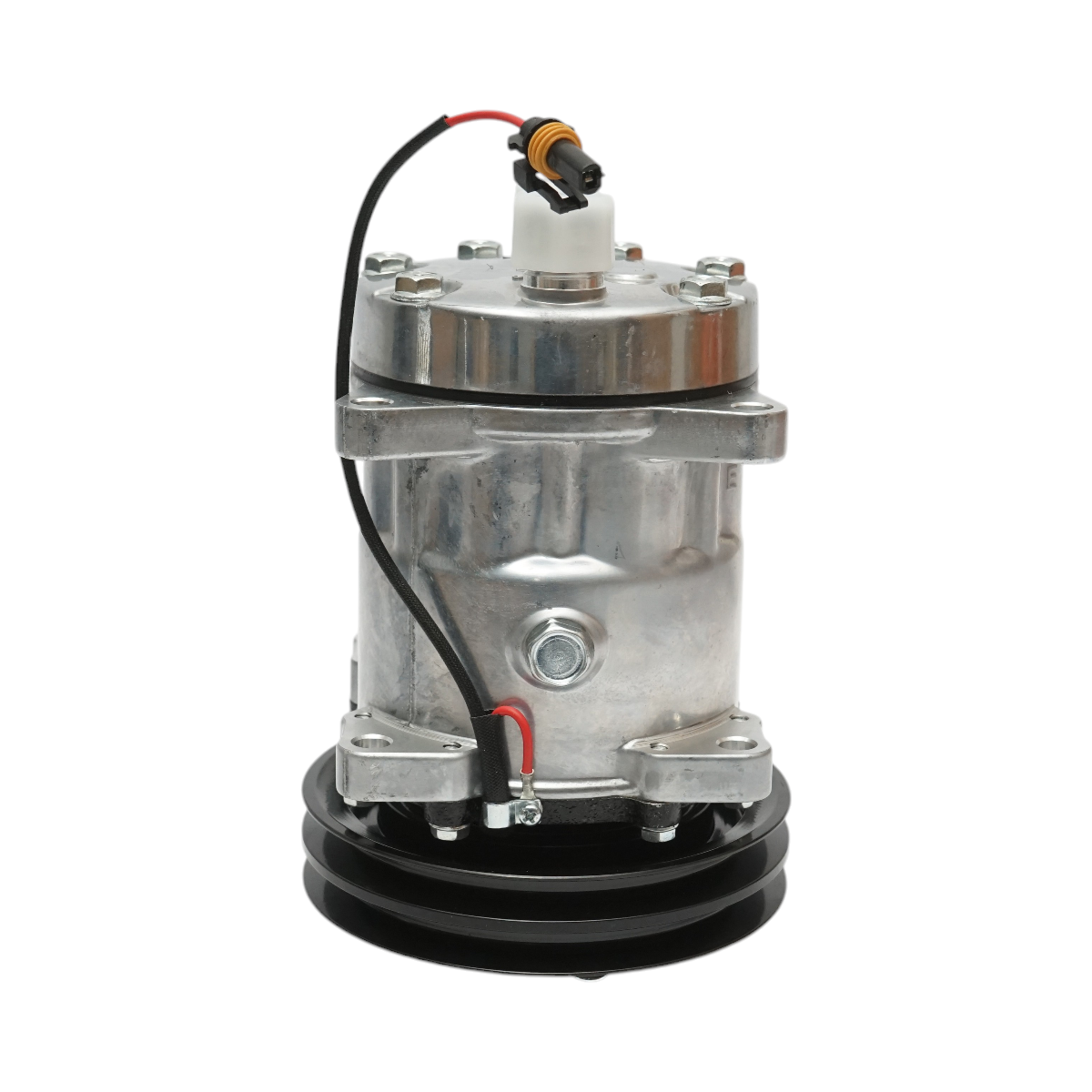 Compresor clima A/C Deutz-Fahr OEM 04411400, 04437338, 1324240 Breckner Germany, 12 V, fulie 148 mm, 2 caneluri, pentru Agrofarm si Agrotron (inclusiv 4, 6, K, MKIII, TTV)