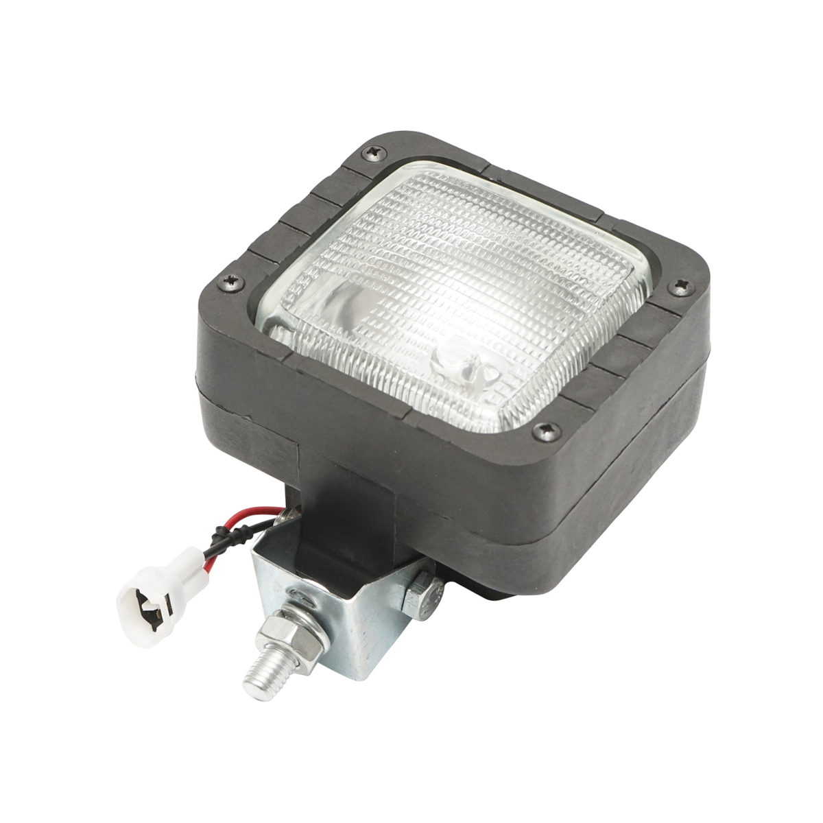 Lampa proiector de lucru patrat pentru JCB, Deutz Fahr, 105 x 95 mm, 12 V, 2 pini, bec H3 12V 55W inclus