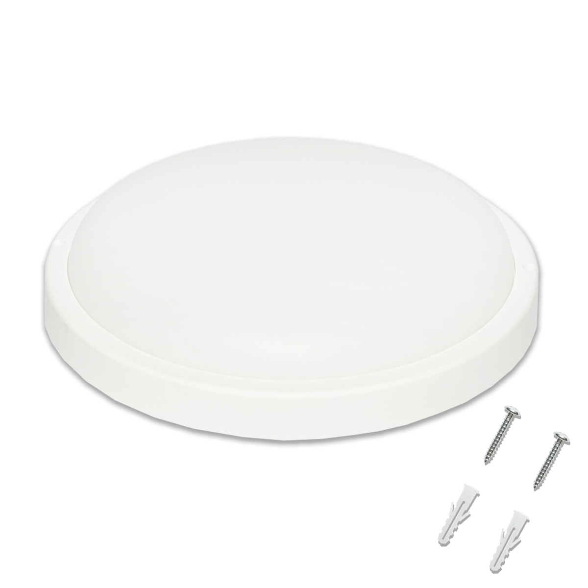 Plafoniera LED Breckner Germany 24W, 220-240V, IP65, alb, diametru 260mm, inaltime 55mm, 4000K neutru, 1920 lm, unghi 150 , cu SENZOR miscare si SENZOR crepuscular