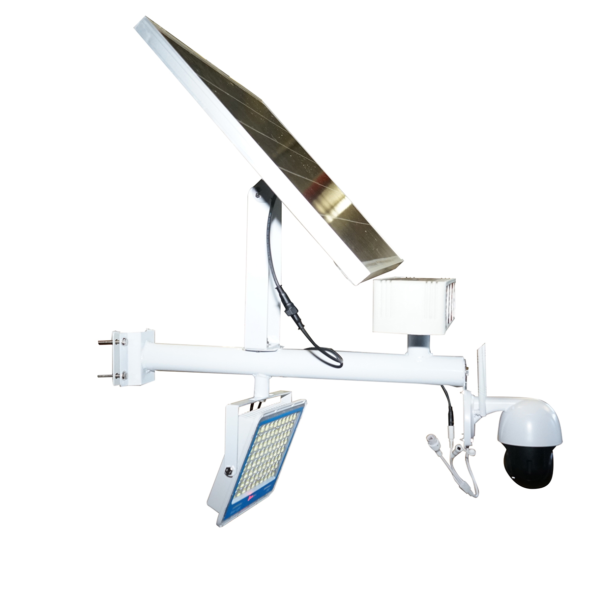 Lampa LED 300W cu panou solar 60W, 960 LED, 6000K, baterie 14000mAh, camera supraveghere WIFI cu alarma detectie, rotire PTZ 360, stocare MicroSD (neinclus), Breckner Germany