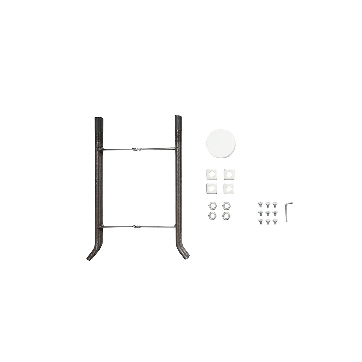 Stalp iluminat 4 m din OTEL, 3 sectiuni, cu FLANSA montare pe ciment/beton, diametru baza 114 mm, sectiuni 76 mm, Breckner Germany