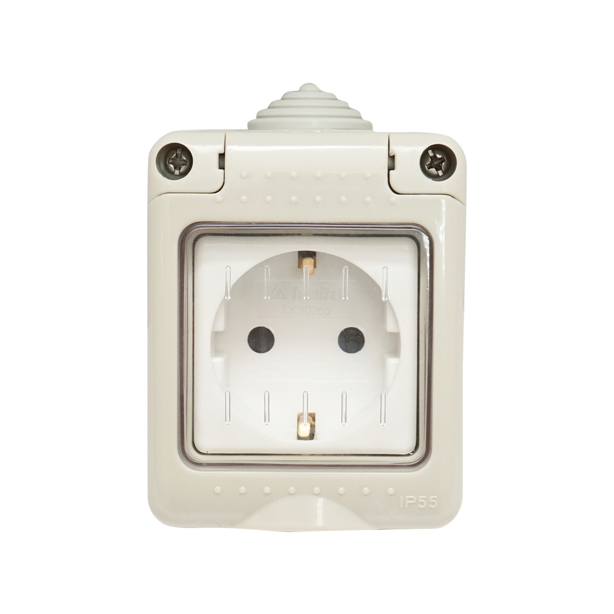 Priza schuko simplu aplicata PT IP55, 16A, 250V cu impamantare si protectie Breckner Germany