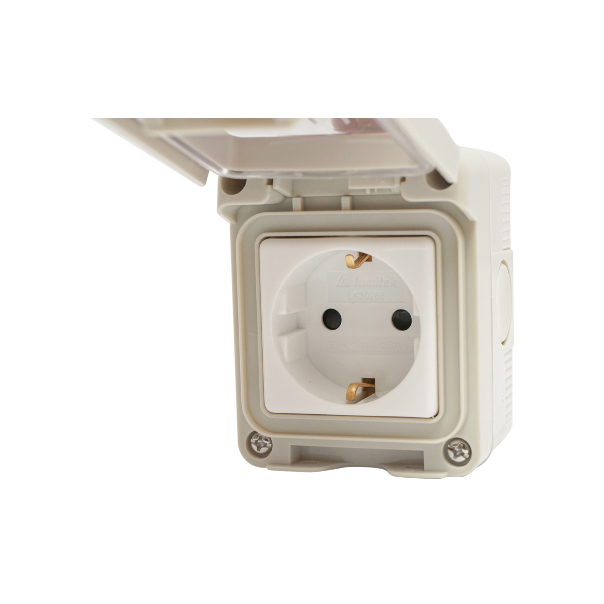 Priza schuko simplu aplicata PT IP55, 16A, 250V cu impamantare si protectie Breckner Germany