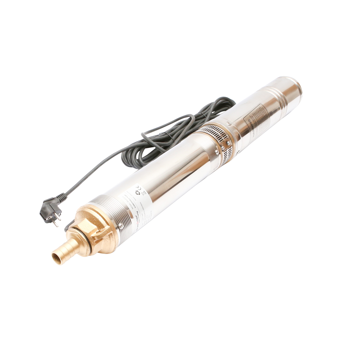 Pompa apa submersibila 4 inch Breckner Germany 4QJD2/8 1100W (1.1KW) 220V 84L/min 48m Inox bobinaj cupru cablu 10m L=800mm racord 25mm