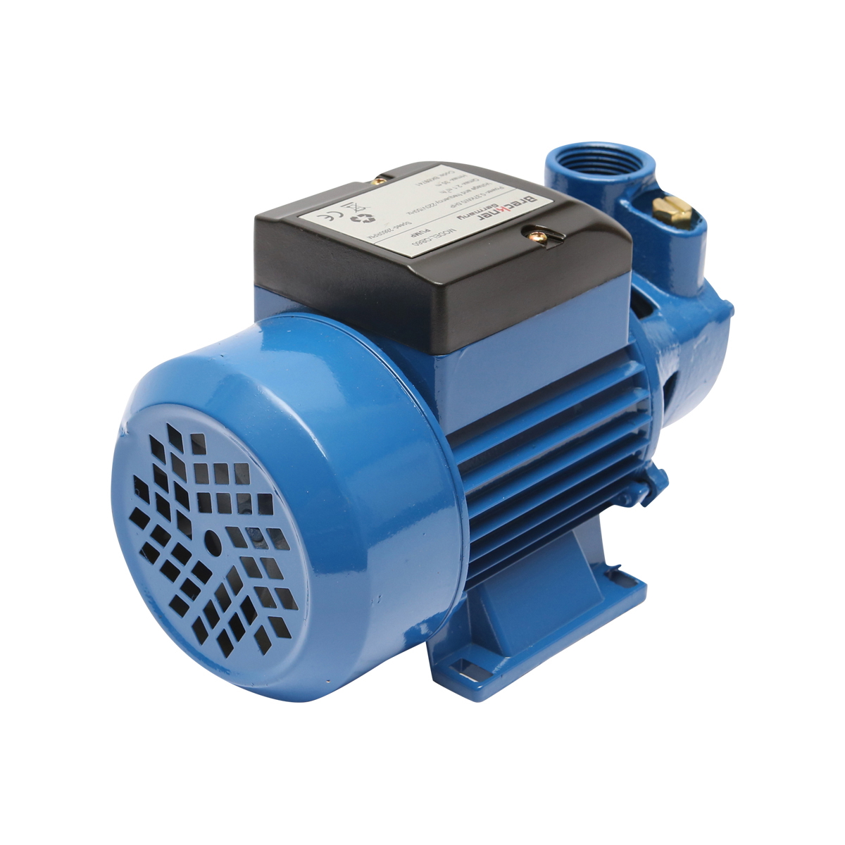 Pompa apa de suprafata Breckner Germany QB60, 370W, 220V 50Hz, debit 35L/min (2.1 m3/h), inaltime descarcare 32 m, adancime absorbtie 8 m, fonta, IP44, racord 1 x 1, 265x130x160 mm, 5.2 kg