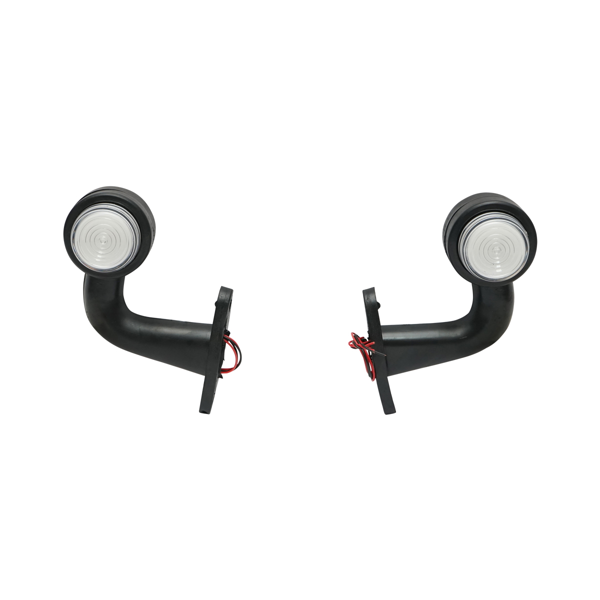 Set lampi gabarit laterale LED NEON rosu-alb 12-24V Breckner Germany, diametru 60 mm, inaltime 130 mm, latime 70 mm, distanta prinderi 70 mm