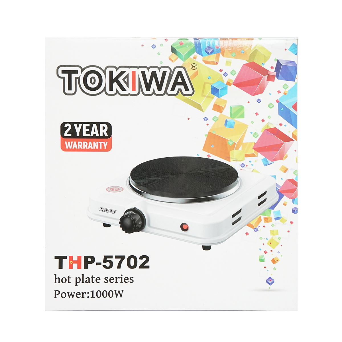 Plita electrica 220V, 1 ochi 1000W, Diametru ochi 155 mm, 5 trepte, 210 x 210 x 60 mm, 1.1 Kg