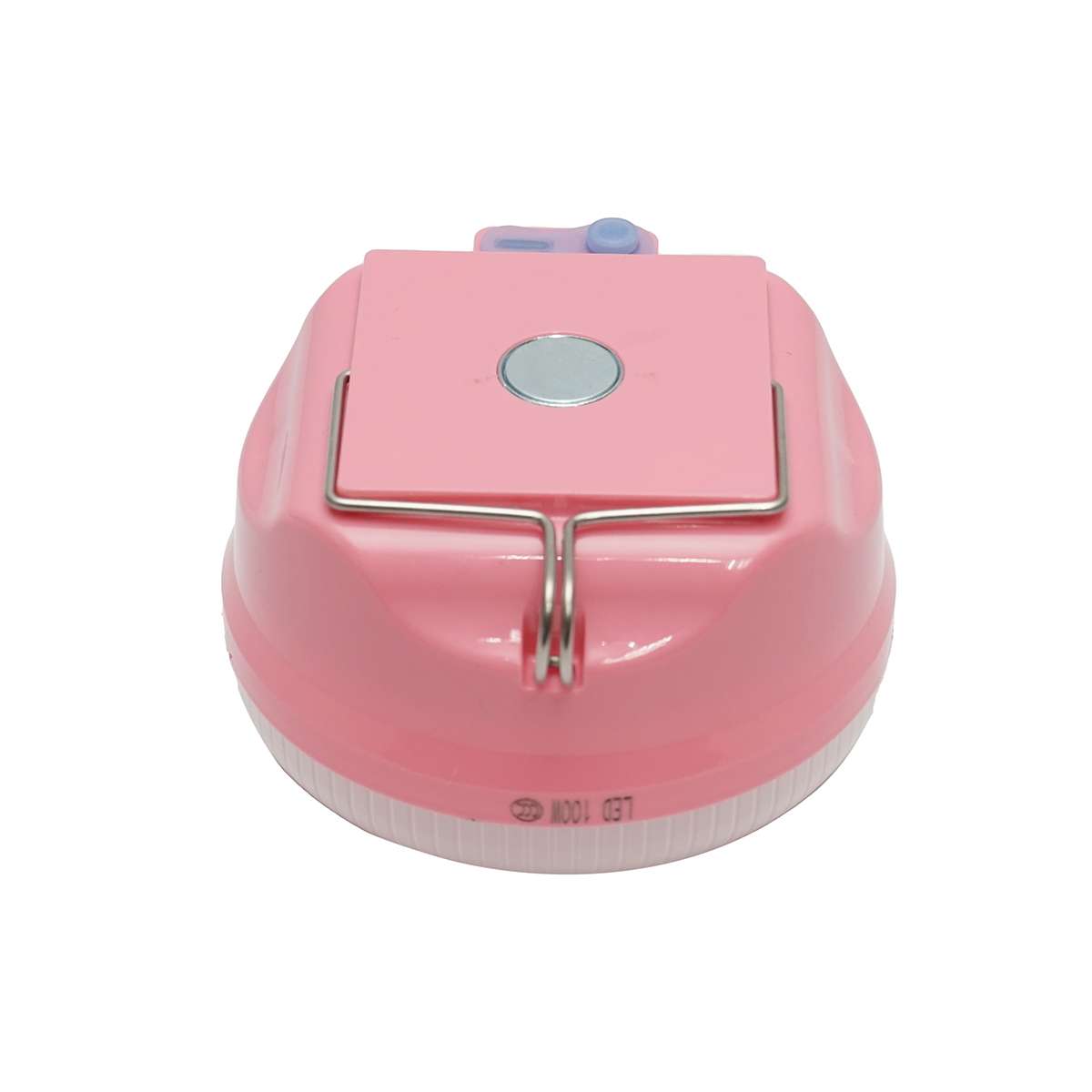 Lampa LED 100W cu baterie 1200mA, incarcare USB, roz, diametru 130 mm, inaltime 70 mm, timp incarcare 6 ore, tip iluminare 6-8 ore, intensitate reglabila 3 moduri