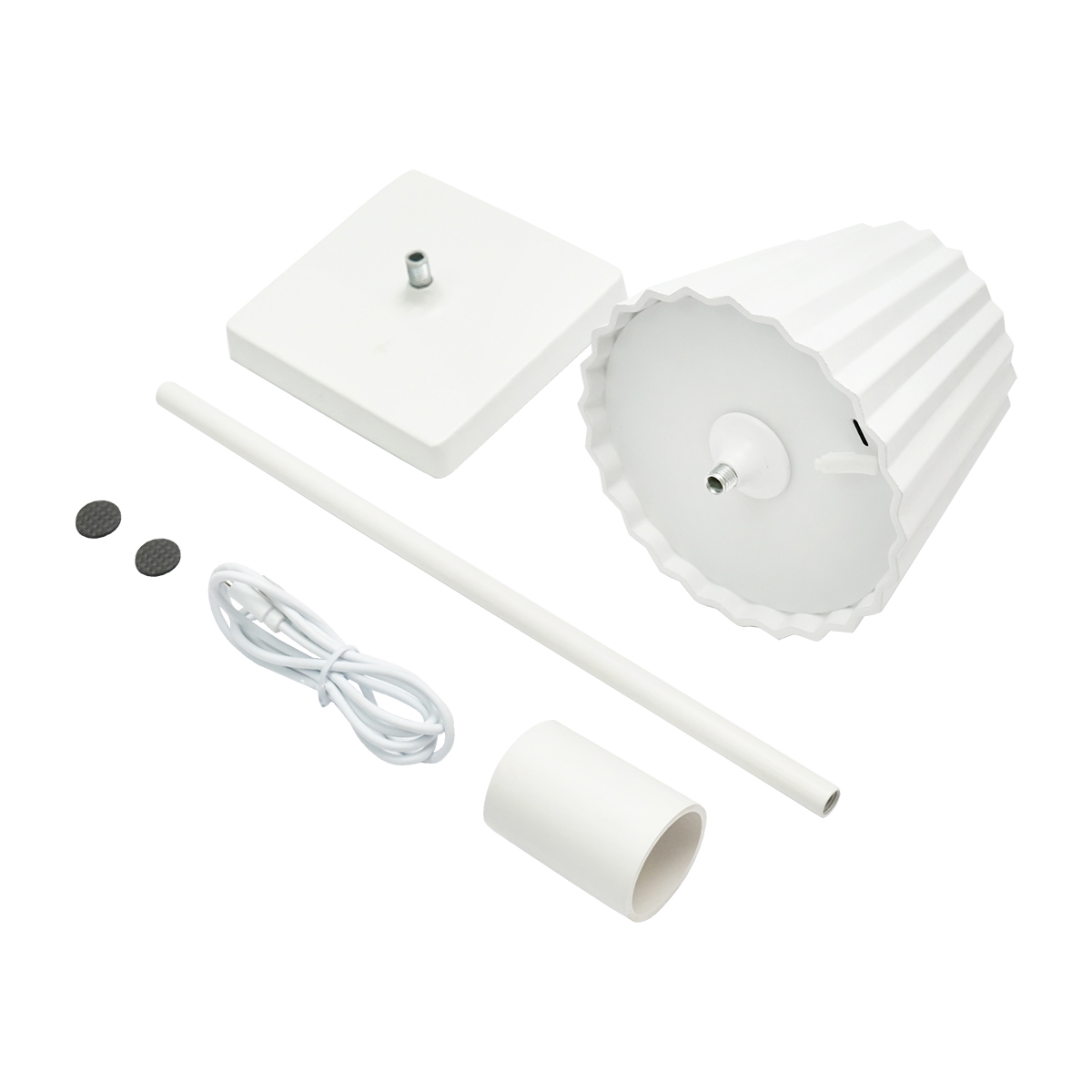 Lampa de masa LED 3W alba, reincarcabila USB-C 5V/1A, baterie Li-ion 3.7V 1800mAh, 3 moduri luminozitate, aluminiu, IP20, 380 mm - Breckner Germany