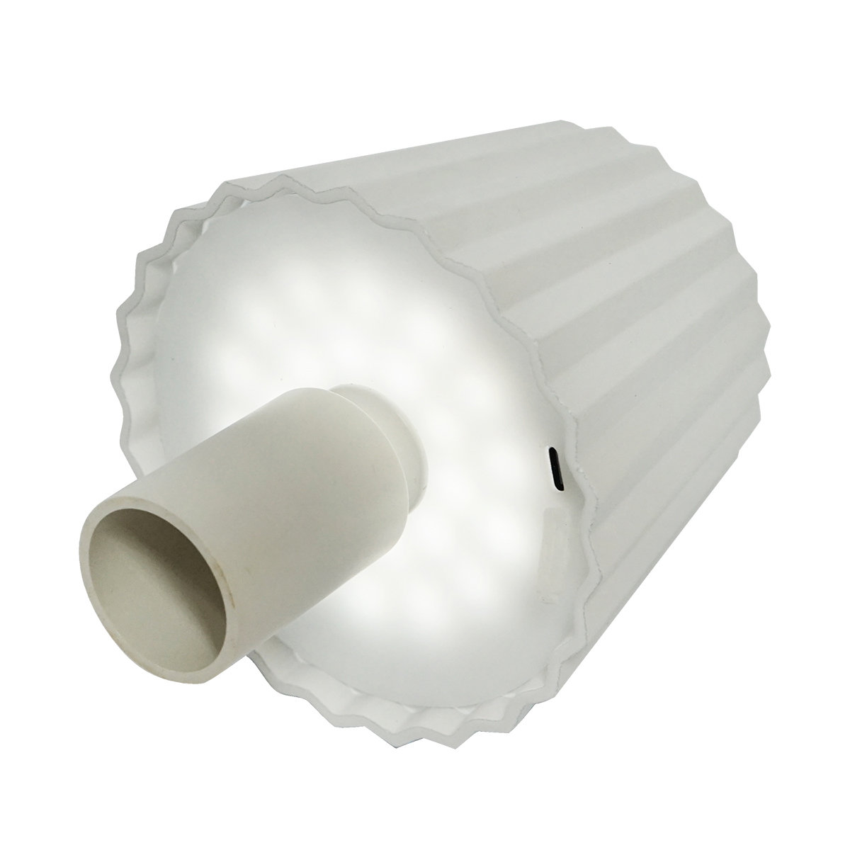 Lampa de masa LED 3W alba, reincarcabila USB-C 5V/1A, baterie Li-ion 3.7V 1800mAh, 3 moduri luminozitate, aluminiu, IP20, 380 mm - Breckner Germany