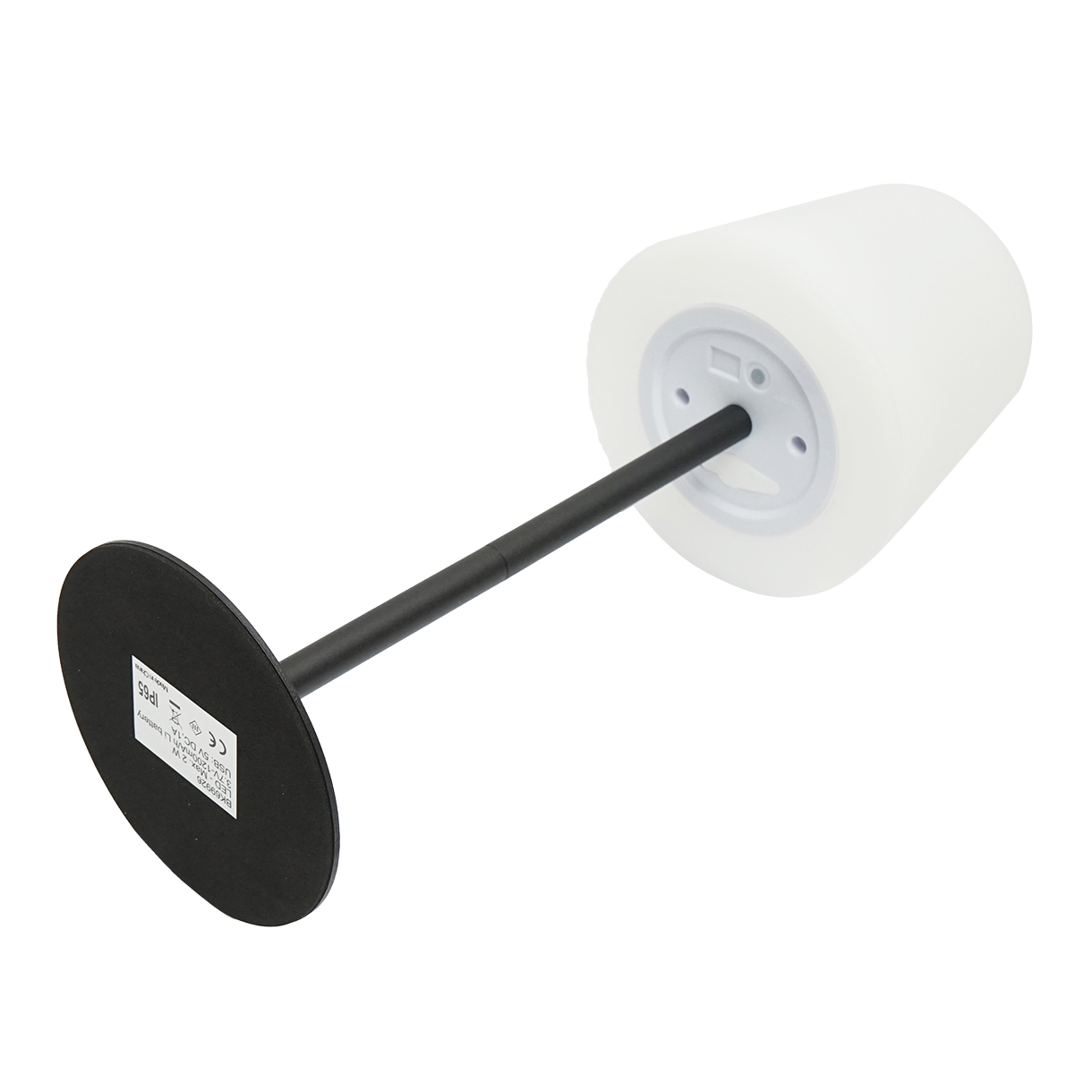 Lampa de masa LED 2W neagra Breckner Germany, baterie Li-ion 3.7V 1200mAh, reincarcabila USB-C 5V/1A, variator tactil, functie memorie, IP65 interior/exterior