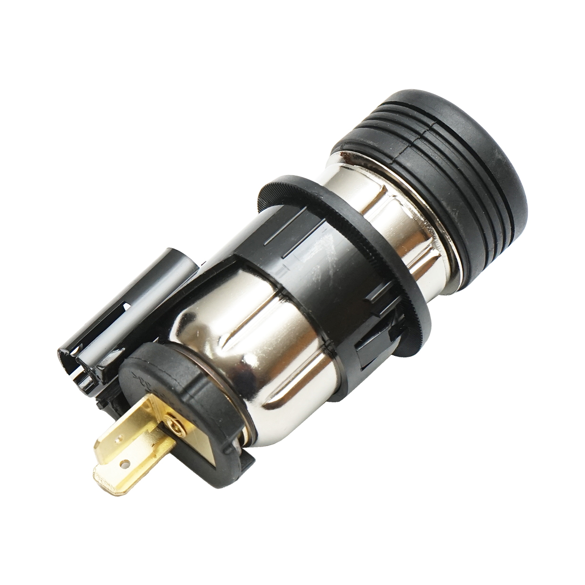 Priza bricheta auto universala DC 12V, metal, pentru Ford Focus 1998, Fiesta 2001, C-Max 2007-2010, Kuga 2008-2012, Mondeo 2000, S-Max 2006-2012, Transit 2000-2012, Transit Connect 2002, OEM 98AG15K047AD Breckner Germany