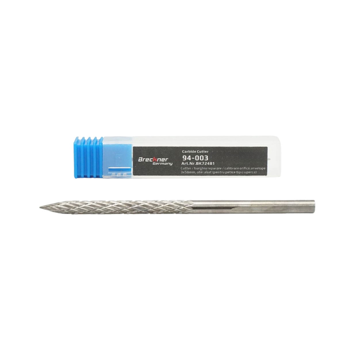 Burghiu cutter calibrare orificii anvelope petice tip ciuperca 3x58 mm, otel aliat, Breckner Germany 94-003