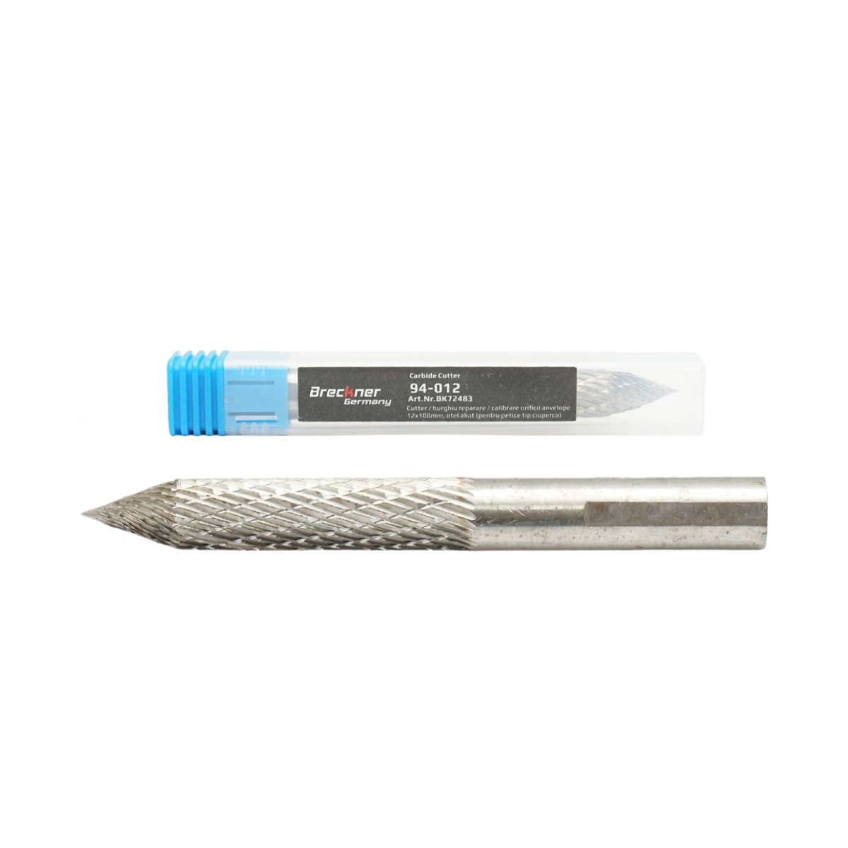 Burghiu cutter calibrare orificii anvelope petice tip ciuperca 12x108 mm, Otel aliat, Model 94-012 Breckner Germany