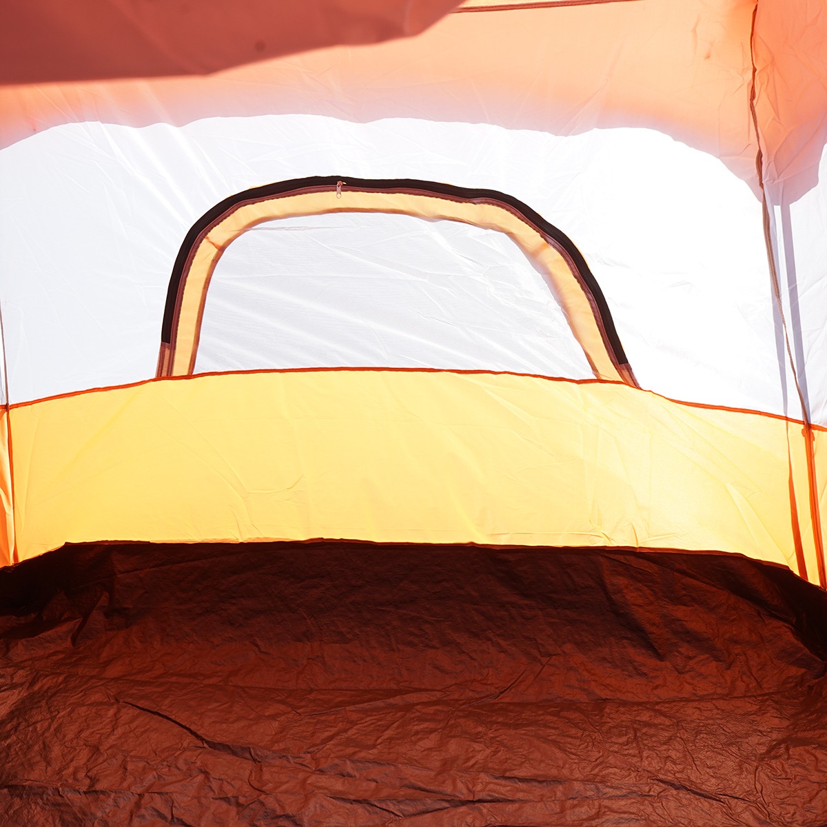 Cort camping 2-4 persoane cu terasa frontala acoperita, impermeabil, protectie UV, plasa anti-insecte, 330x210x180 cm