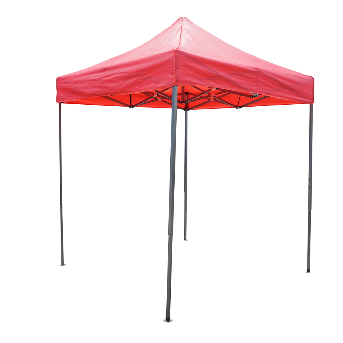 Pavilion pliabil tip cort 2x2 m rosu Breckner Germany, inaltime reglabila, cadru metalic vopsit electrostatic, acoperis poliester impermeabil, pliere tip acordeon, talpi metalice pentru ancorare