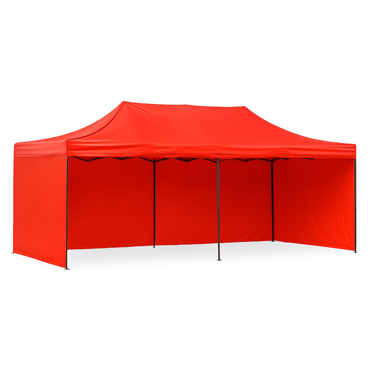 Perete lateral rosu 12m cort tip pavilion