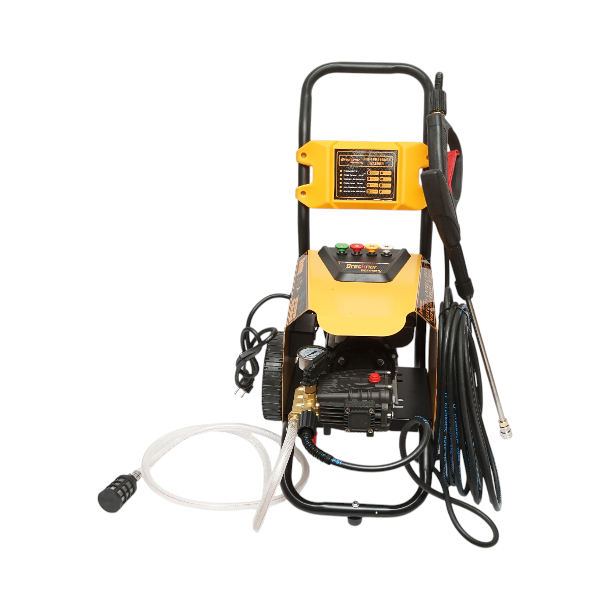 Aparat de spalat cu presiune Breckner Germany 1.8KW 220V 100 bar, debit 10 l/min, furtun si pistol, turatie 2880 r/min, presiune maxima furtun 190 bar, 23.8 Kg