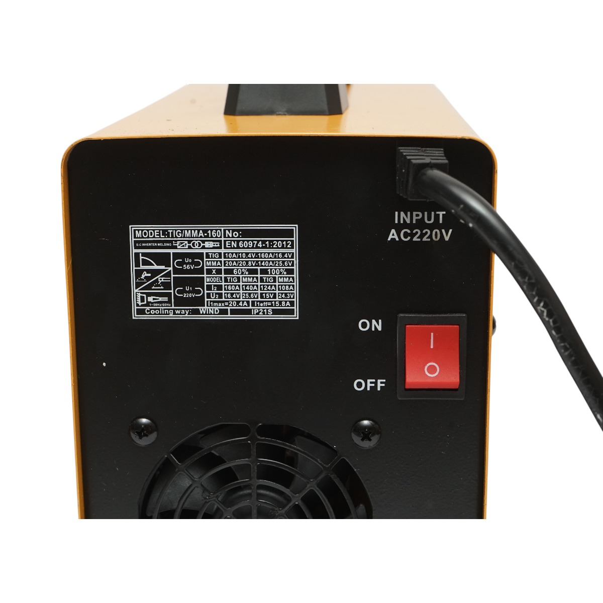 Aparat de sudura invertor 160A TIG/MMA Breckner Germany, 220V, afisaj digital, tehnologie IGBT, 3.5 kVA, max 4.5 kVA, curent TIG 10-160A, MMA 20-140A, racire ventilator, IP21S